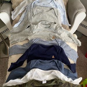 Lot of 9 Baby Gap Long Sleeve Onsies